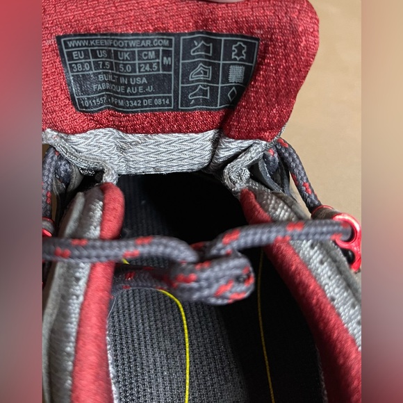 Keen Durand Low WP Womens Walking Shoes - Shitake Racing Red Size 7.5 - Picture 4 of 8